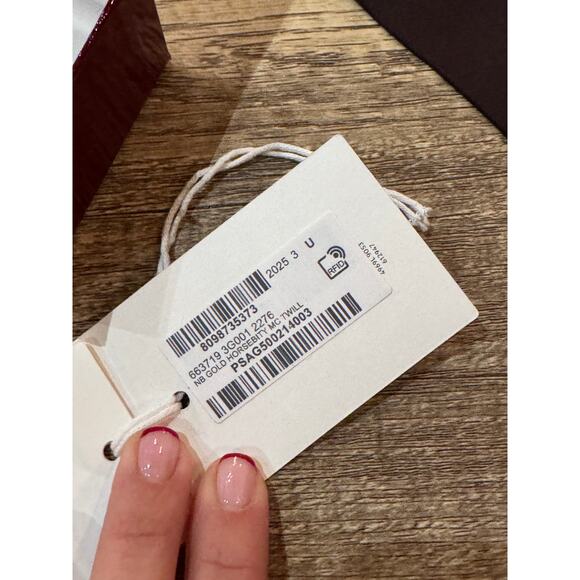 Gucci GG Printed Silk Neck Bow Scarf Beige Brown — Brand New in Box - Picture 5 of 5